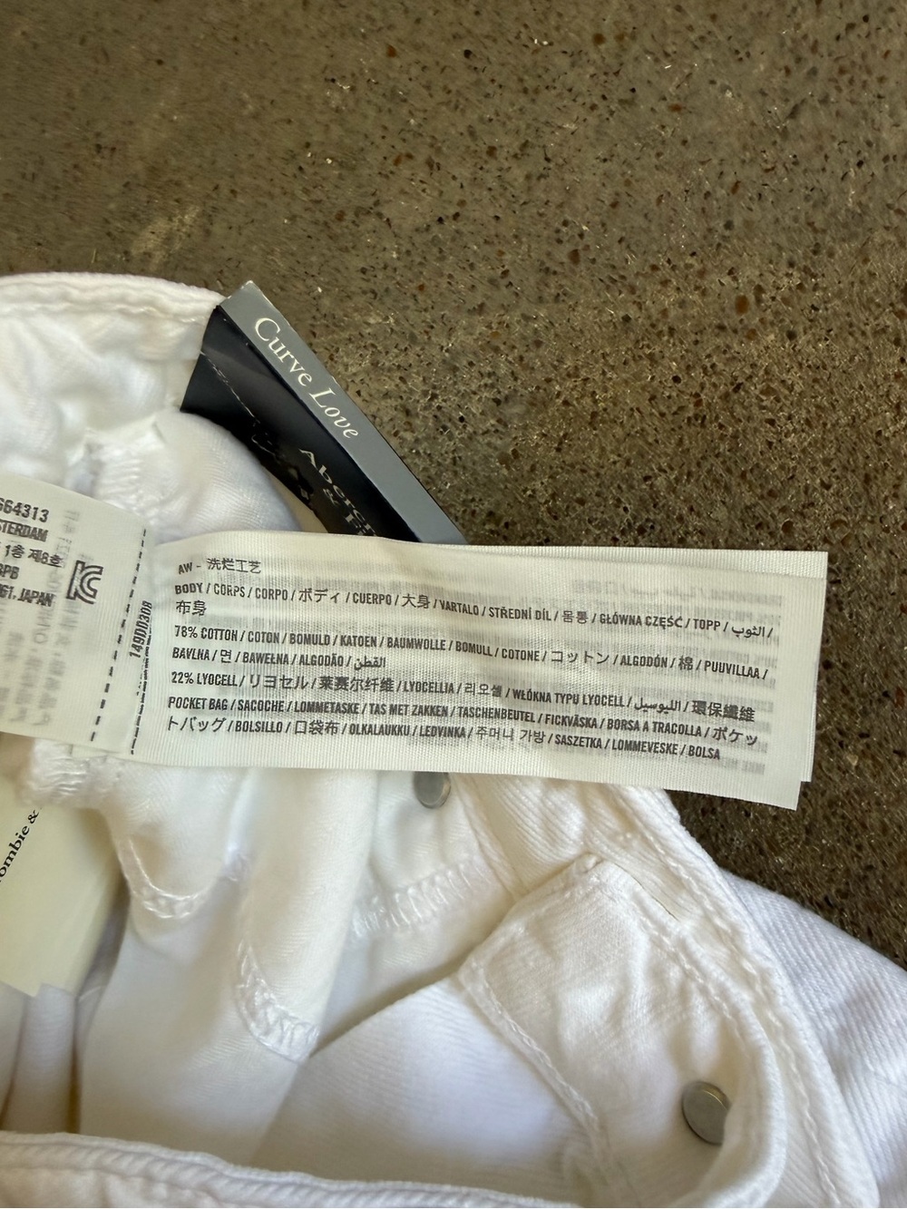 NWT Abercrombie & Fitch The Loose Short HR Curve Love in White Size 23|000 - Picture 8 of 8